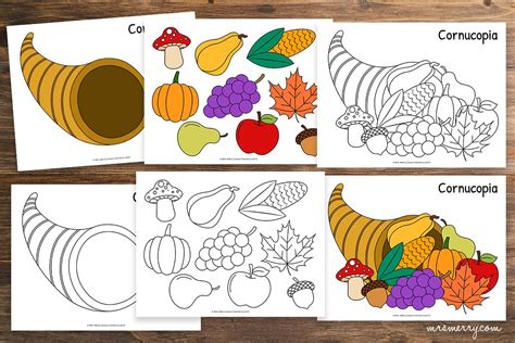 free printable cornucopia craft for preschoolers